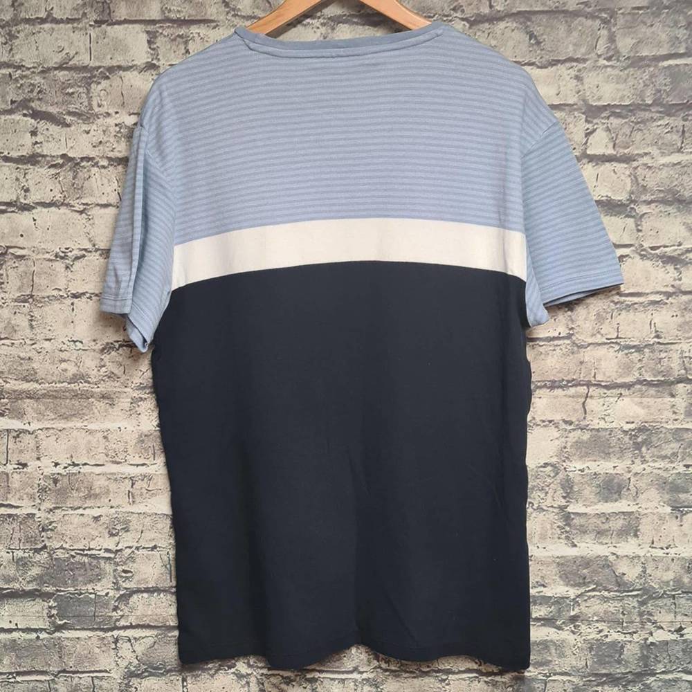 Mens Peacocks 2 Tone Blue T-Shirt UK XL - Picture 2 of 4